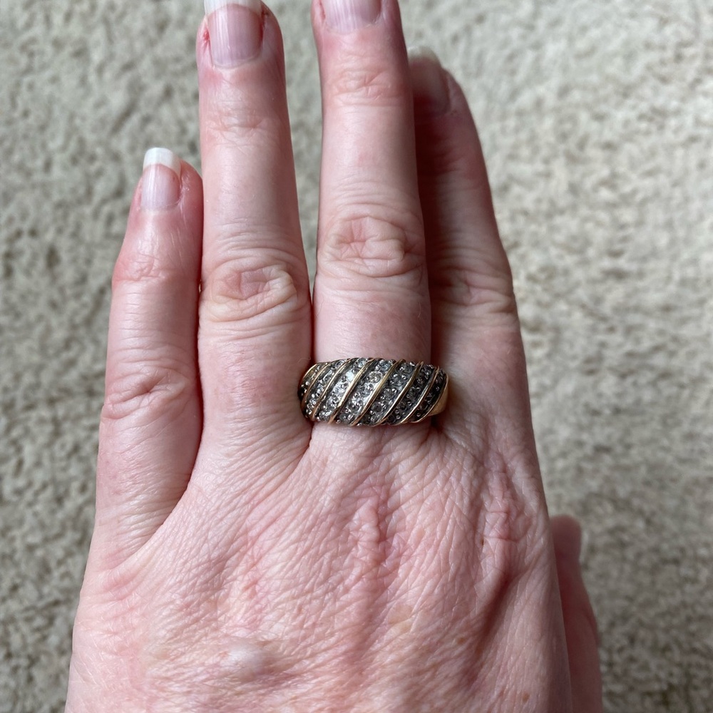 Gold and diamond ring